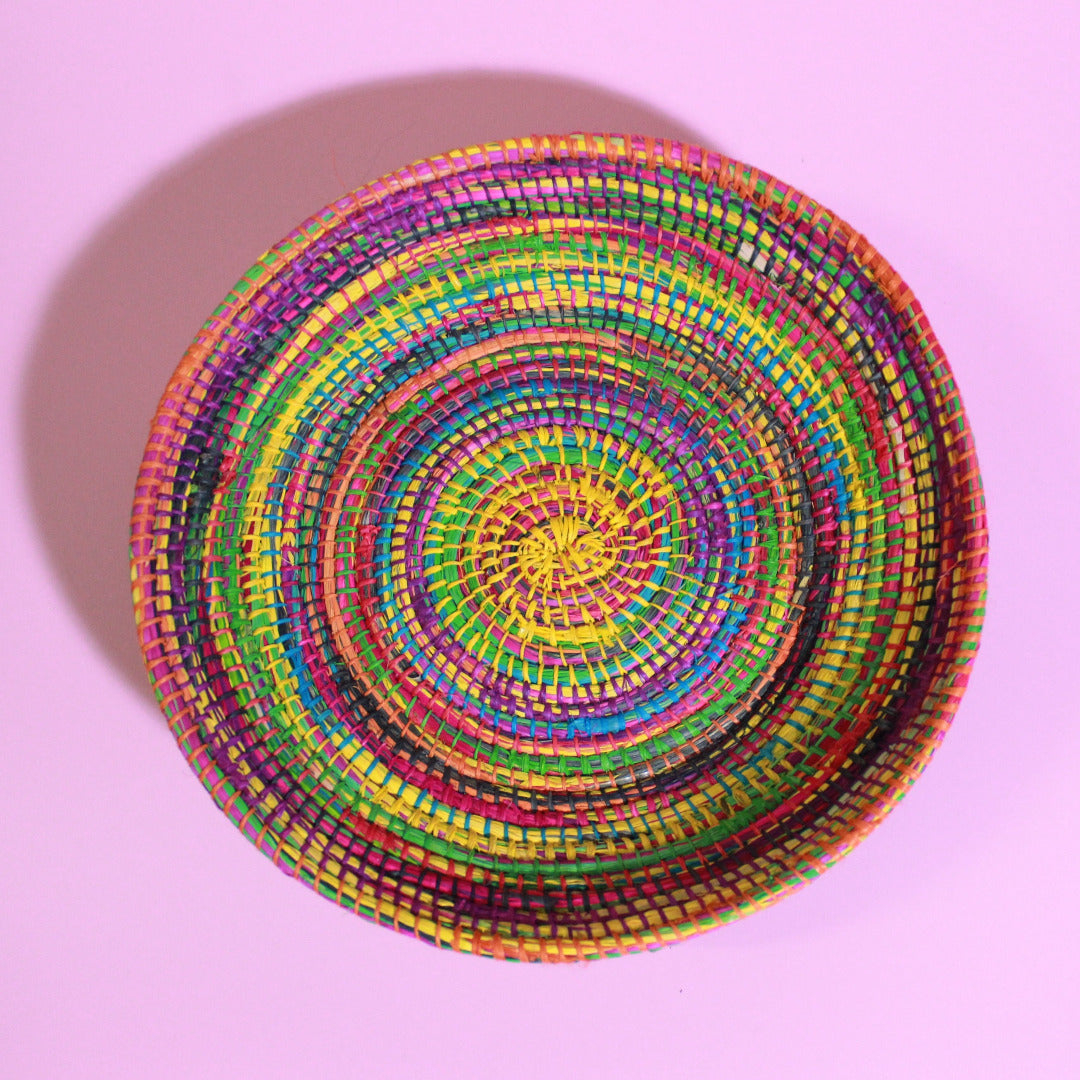 Panera colorinche peruanische farbige Schale aus Naturfasern